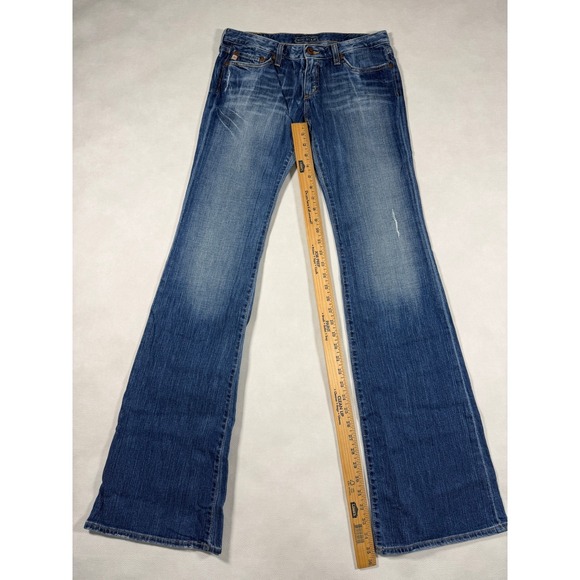 Big Star Women's Sweet Low Boot Jeans Medium Wash Distressed Made In USA Size 30 - Picture 3 of 13